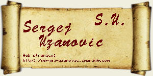 Sergej Uzanović vizit kartica